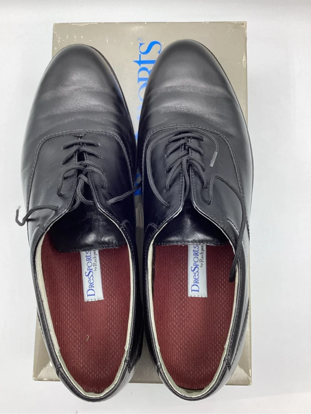 Rockport Men's Black Leather Oxford Dress Shoes Size 10.5